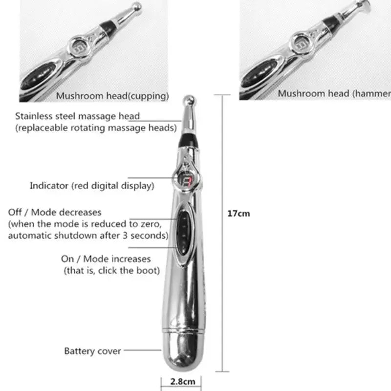 Advanced Electric Acupuncture Pen - Laser Therapy Magnet Massage for Facial and Body Care