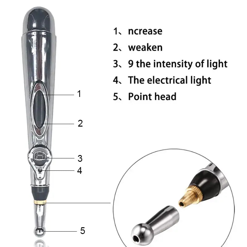 Advanced Electric Acupuncture Pen - Laser Therapy Magnet Massage for Facial and Body Care