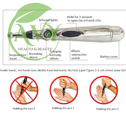 Advanced Electric Acupuncture Pen - Laser Therapy Magnet Massage for Facial and Body Care