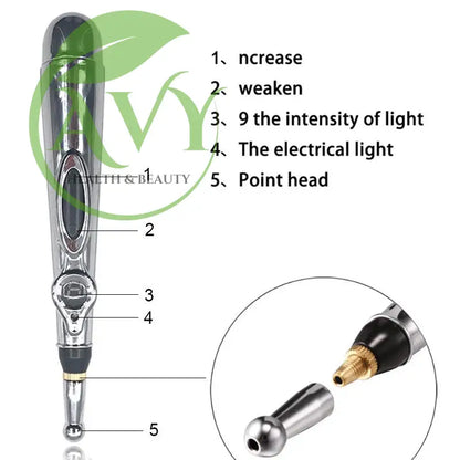 Advanced Electric Acupuncture Pen - Laser Therapy Magnet Massage for Facial and Body Care