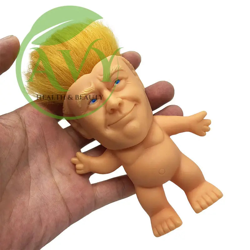 Long Hair Donald Trump Doll with Hand-Made Ornaments
